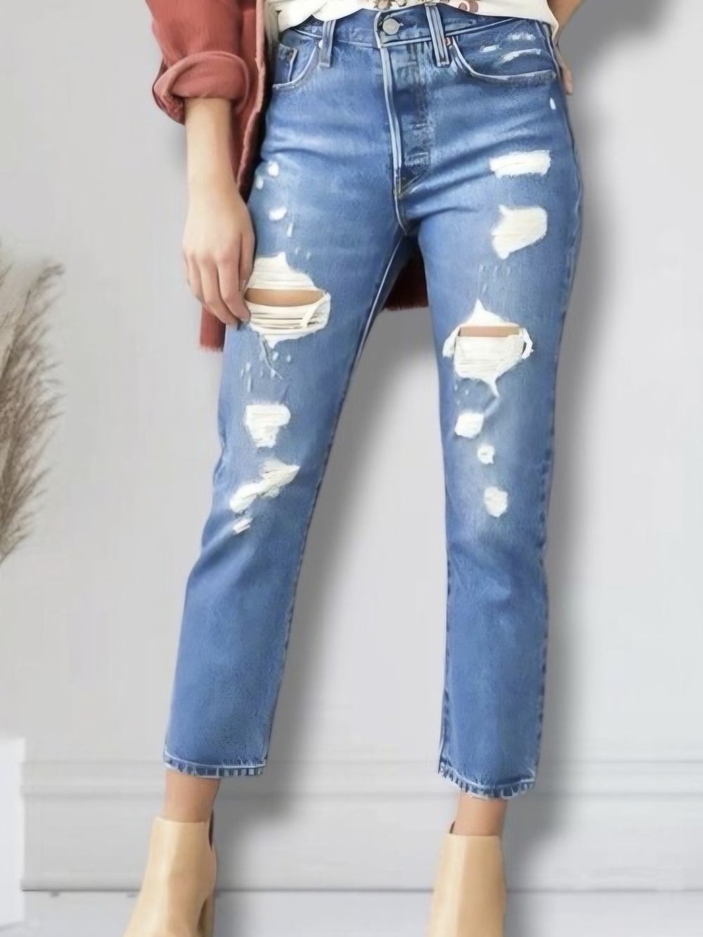 Levi's High-Rise Blue Denim Jeans